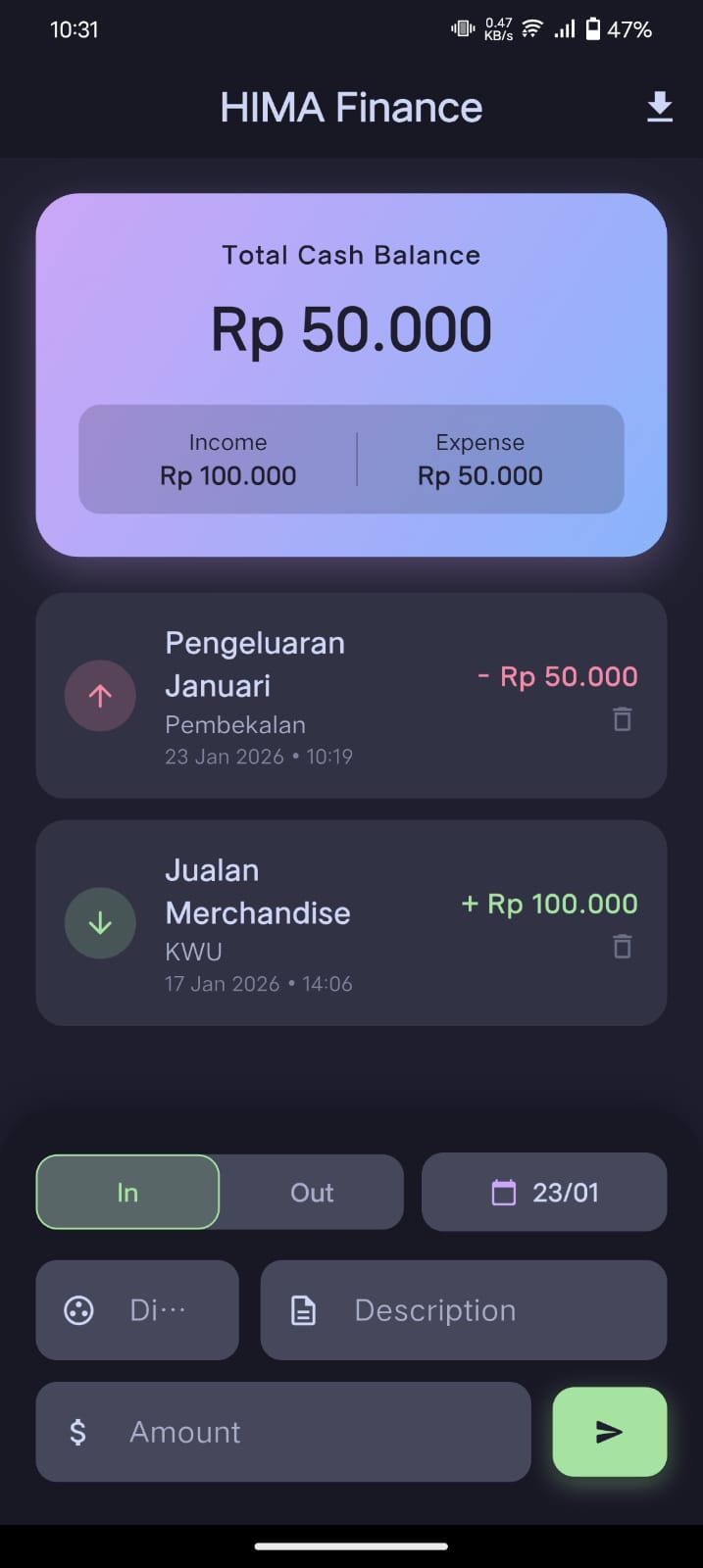 HIMA Financial App