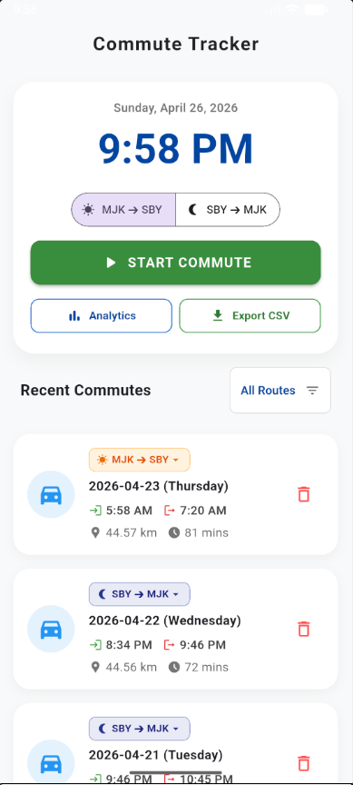 Commute Tracker